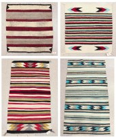 FOUR NAVAJO SADDLE BLANKETS: 2