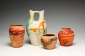 FOUR NEMADJI POTTERY VASES. So