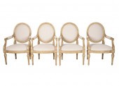 FOUR NEOCLASSIC CARVED GILTWOO