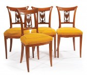 FOUR NEOCLASSICAL-STYLE OAK SI