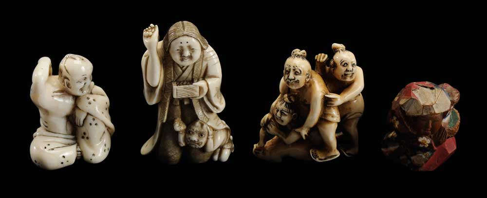 Four Netsukes Japanese, late