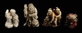Four Netsukes Japanese, late 1