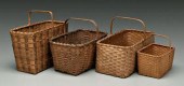 Four New England baskets, one