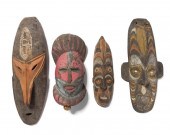 FOUR NEW GUINEA PAINTED MASKSF