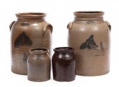 FOUR NEW ORLEANS STONEWARE CRO
