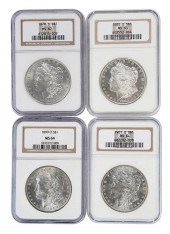 FOUR NGC GRADED BRANCH MINT MO