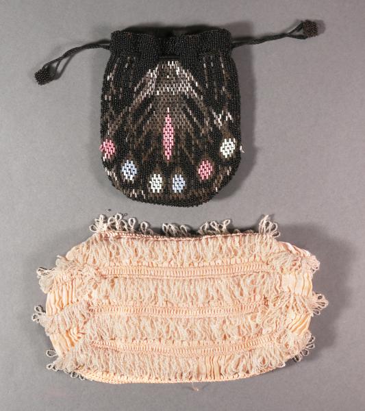 FOUR NICE ANTIQUE BEADED