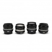 FOUR NIKON NIKKOR CAMERA LENSE