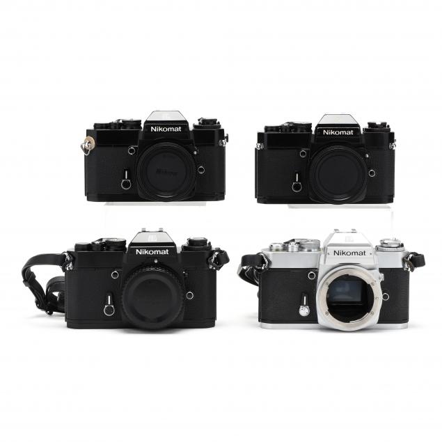 FOUR NIKON NIKOMAT EL SLR 35MM FILM