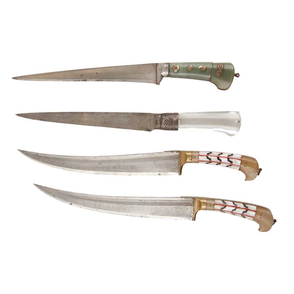 FOUR NORTHERN INDIAN DAGGERS 19TH