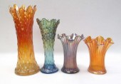 FOUR NORTHWOOD CARNIVAL GLASS