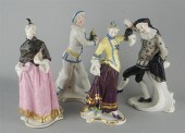 FOUR NYMPHENBURG PORCELAIN COM