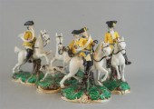 FOUR NYMPHENBURG PORCELAIN EQU
