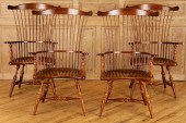 FOUR OAK WINDSOR CHAIRS BY FRE