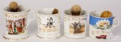 FOUR OCCUPATIONAL SHAVING MUGS