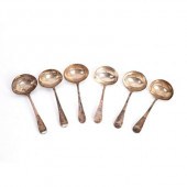 Four old English pattern silve