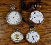 FOUR OPEN FACE POCKET WATCHESF