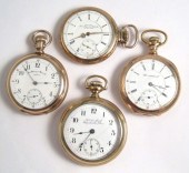 FOUR OPENFACE POCKET WATCHES: