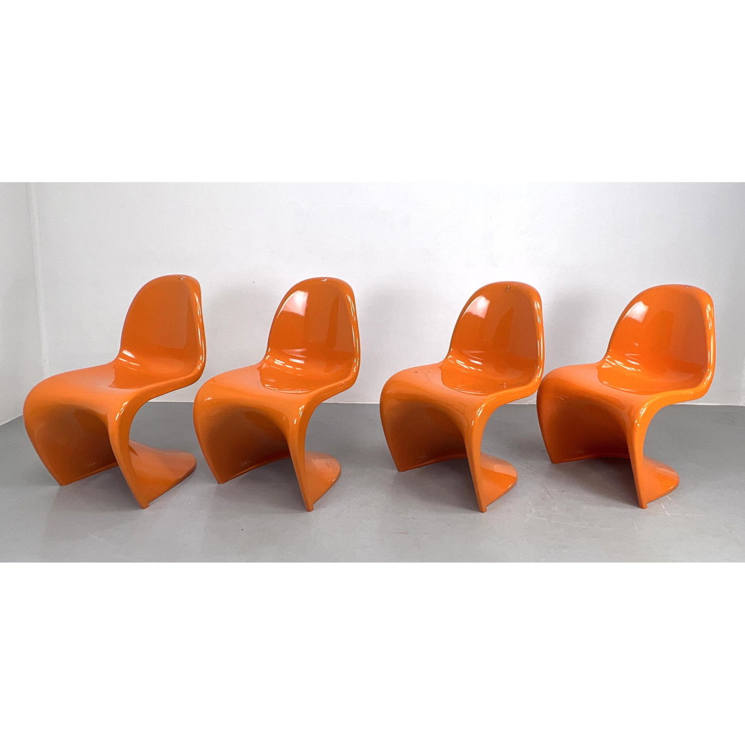 Four Orange fiberglass Verner