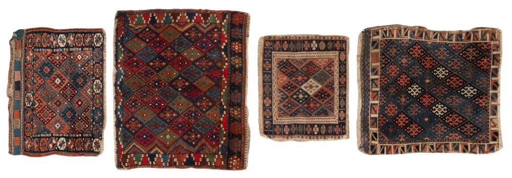 FOUR ORIENTAL RUGS: JAFFE BAG FACES