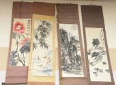 FOUR ORIENTAL SCROLLS; WATERCO
