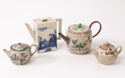 Four Oriental teapots, 19th