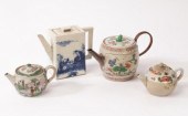 Four Oriental teapots, 19th Ce