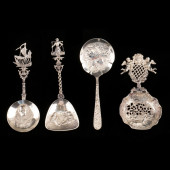 FOUR ORNATE SILVER BON BON SPO