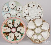 FOUR OYSTER PLATESFour oyster