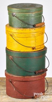 FOUR PAINTED BENTWOOD PANTRY B