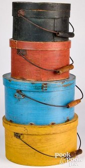 FOUR PAINTED BENTWOOD PANTRY B