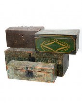 FOUR PAINTED DECORATED BOXES.1