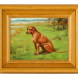 Four Paintings of Dogs 19th/20th