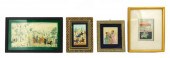 FOUR PAINTINGS ON RIGID SUPPOR