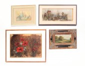 FOUR PAINTINGS. Twentieth cent