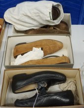 FOUR PAIRS GUCCI SUEDE AND LEA
