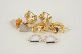 FOUR PAIRS OF 14 KARART GOLD E