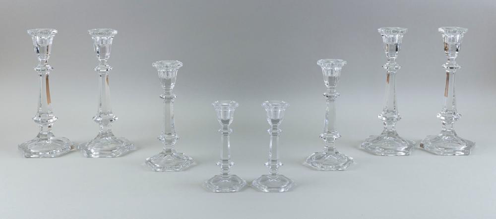 FOUR PAIRS OF BACCARAT “HARCOURT
