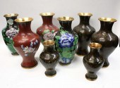 FOUR PAIRS OF CHINESE CLOISONN