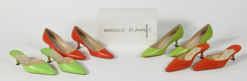 Four Pairs of Colorful High Heels
