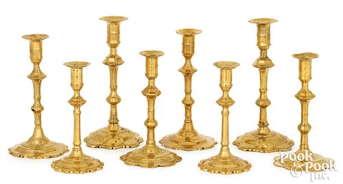 FOUR PAIRS OF ENGLISH QUEEN ANNE
