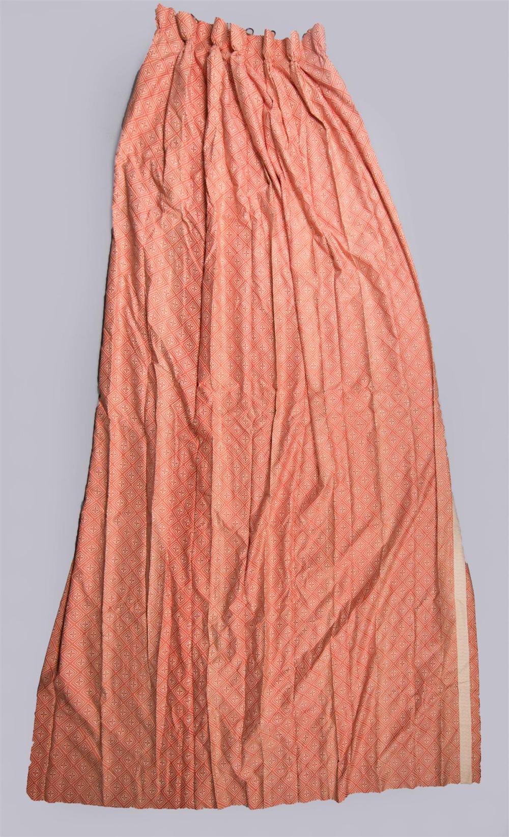 FOUR PAIRS OF FLOOR LENGTH CUSTOM