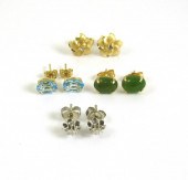 FOUR PAIRS OF FOURTEEN KARAT G