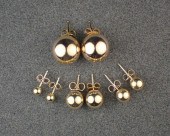 FOUR PAIRS OF FOURTEEN KARAT G