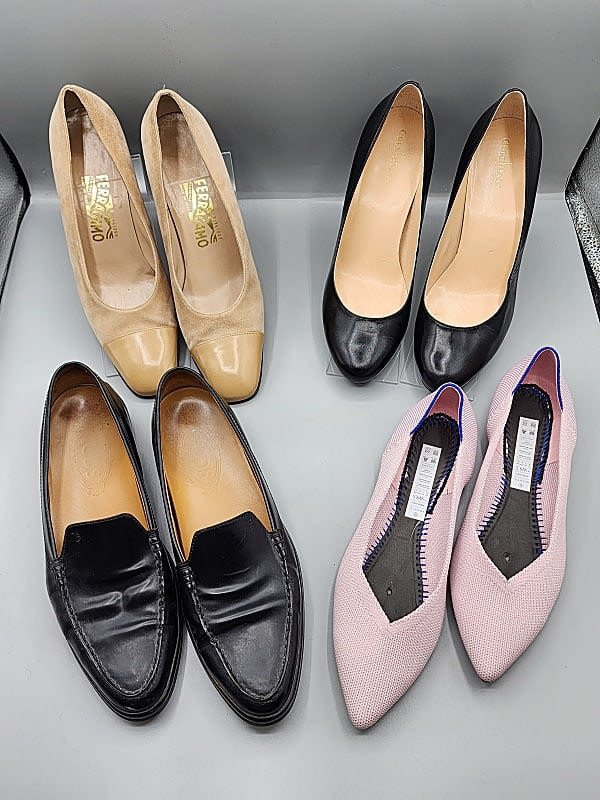 Four pairs of ladies shoes with