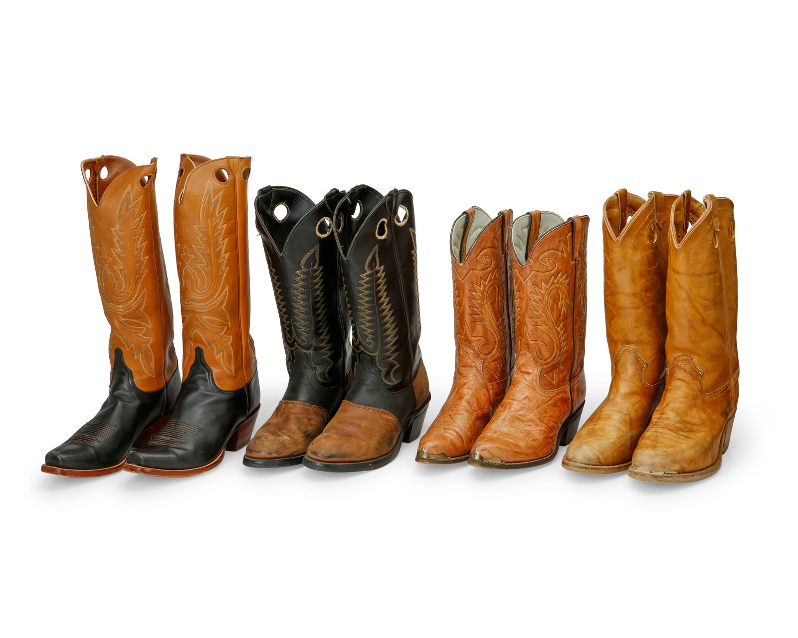 FOUR PAIRS OF MEN'S VINTAGE WESTERN