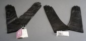 FOUR PAIRS OF SILK LINED BLACK