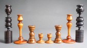 FOUR PAIRS OF SPINDLE-TURNED F