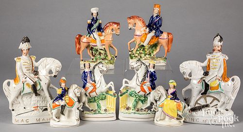 FOUR PAIRS OF STAFFORDSHIRE