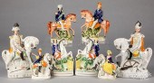 FOUR PAIRS OF STAFFORDSHIRE RI